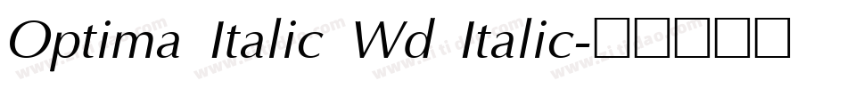 Optima Italic Wd Italic字体转换